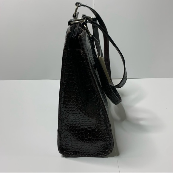 Coldwater Creek New With Tags Juliana Croco Brown Tote - Picture 7 of 10